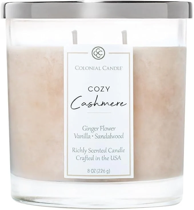 Advanced Colonial Candle Cozy Cashmere Scented Candle Jar Highly Fragranced Candles World-Class