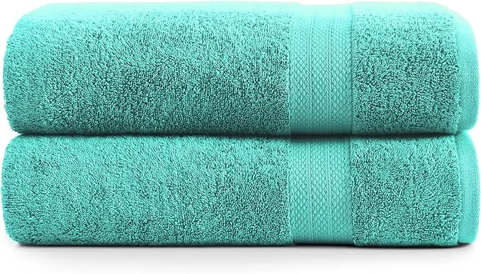 Top-Quality LANE LINEN Pure Cotton Bath Sheets 2 Pack Verified