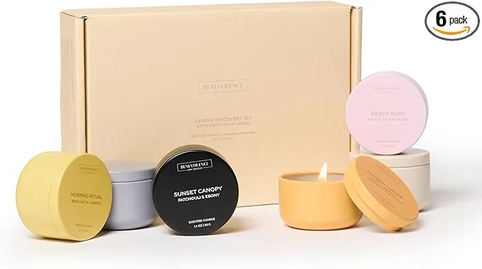 Quality Benevolence LA Candle Gift Set – 6 Soy Scented Candles Aromatherapy Candles Premium Material