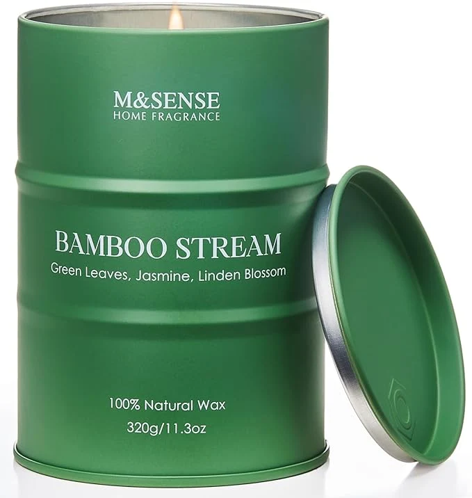 Comfortable M SENSE Bamboo Scented Candles Natural Non Toxic Aromatherapy Candle Relaxed