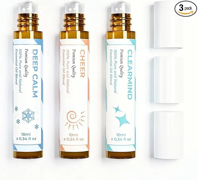 Lightweight Essential Oil Set Aromatherapy Roll On Blends Smooth