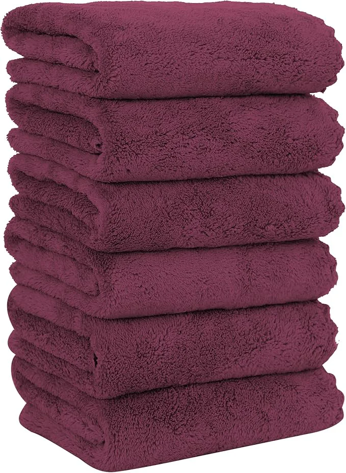 Environmentally Friendly MOONQUEEN 6 Pack Premium Hand Towels Verified