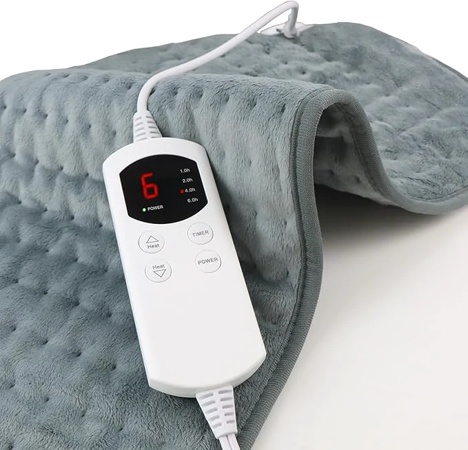 Verified Heating Pad for Back Pain Relief Period Cramp 6 Heat Settings 4 Timer Auto Advanced