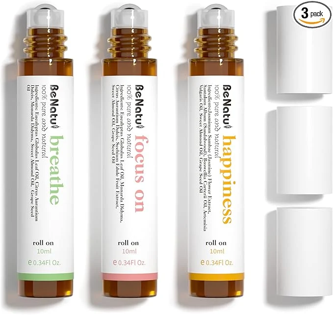 Contemporary Benatu Essential Oil Blends Set Natural Aromatherapy Roll On World-Class