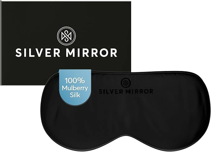 User-Friendly Sleep Mask in Black Silk Pure Mulberry Silk Light Blocking Eye Mask Reliable