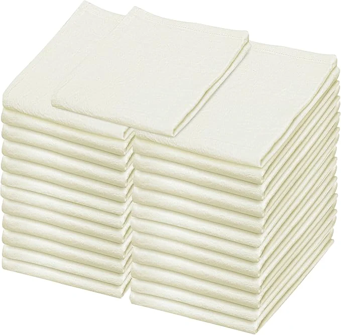 Top-Quality Flour Sack Towels – 24 Pack Cotton Kitchen Dish Towel Tea Towels Carefully Designed