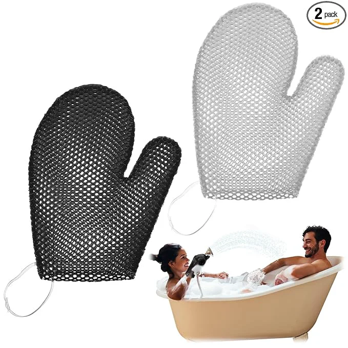 Comfortable Karenhi 2 Pcs Honeycomb Exfoliating Glove Bath Mitt Body Spa Scrubber Eco-Friendly