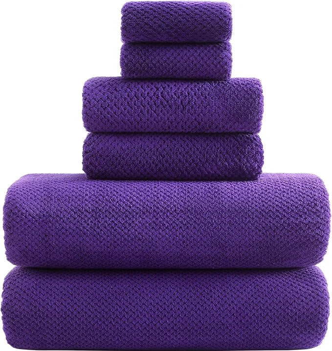 YTYC 29×59 Inch Bath Towels Set of 6 Large Super Soft Lint Lightweight Quality