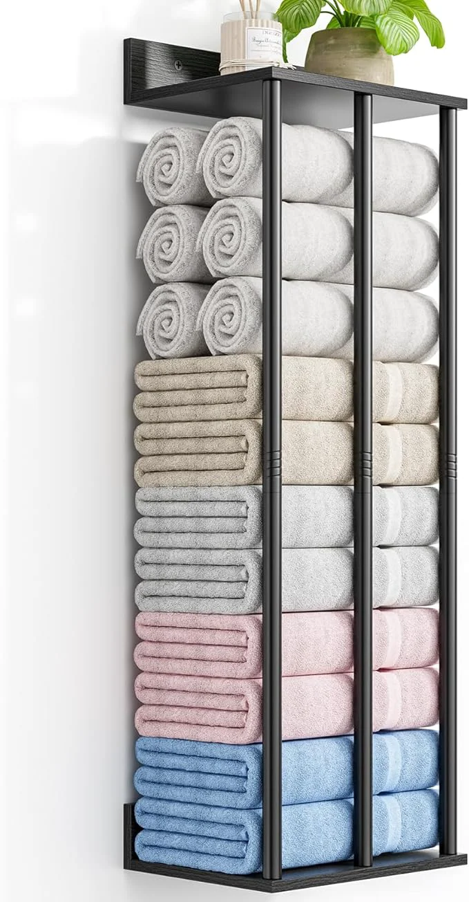 Functional Towel Racks for Bathroom Wall Mounted Convenient