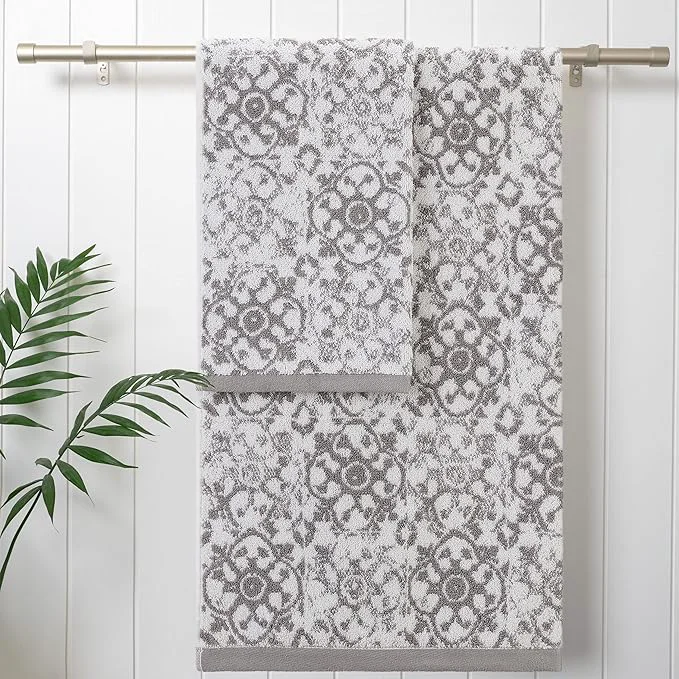 Certified Jessica Simpson – Bath Towel 4 Piece Set Premium Bathroom Décor Includes 2 Safe