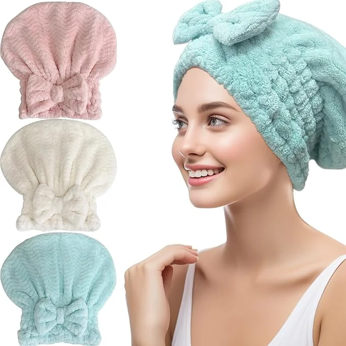 First-Class Jseng 3Packs Microfiber Hair Towel Excellent