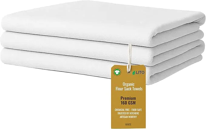 Artisan Flour Sack Towels Tea Towel for Crafts Kitchen Dish Cotton Blank Towel for Environmentally Friendly