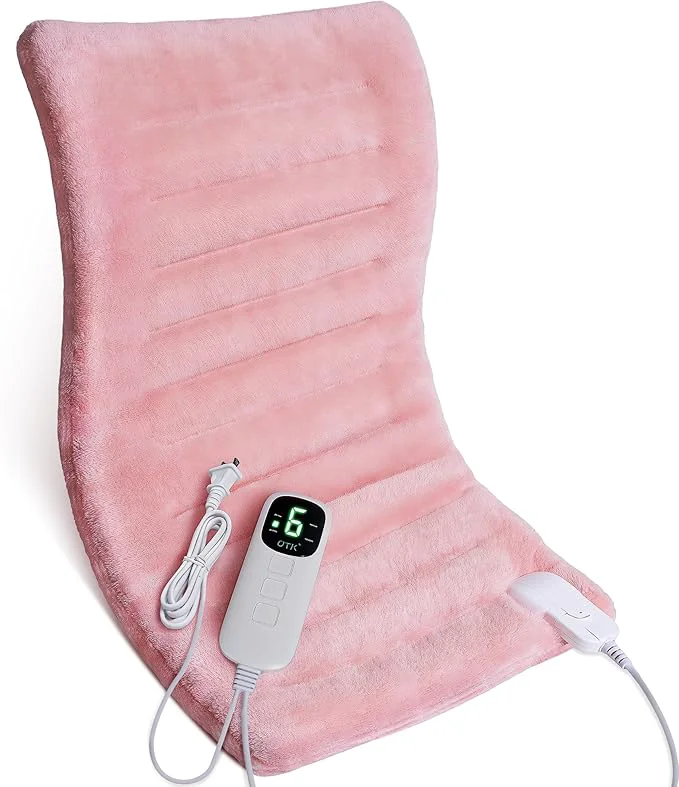 Luxury UTK Pink Heating Pad for Back Pain Relief Soft Flannel Machine Washable Fabric Fast