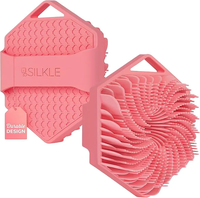 Convenient SILKLE Silicone Body Scrubber – Gentle Exfoliating Shower Scrubber Responsible