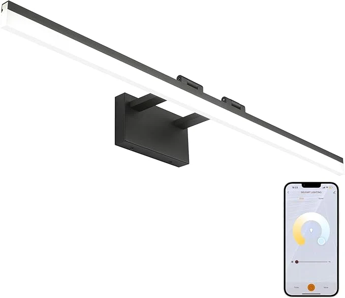 Comfortable SOLFART Adjustable Color Temperature Dimmable Bathroom Light Fixtures Vanity Luxury