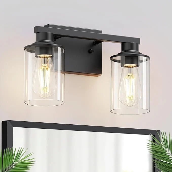 Convenient L LOHAS LED 2-Light Black Bathroom Light Fixtures Modern Lighting Fixtures Luxury
