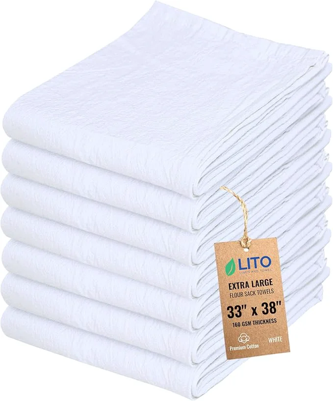 Innovative Flour Sack Towels Tea Towel for Crafts Kitchen Dish Cotton Blank Towel for Detailed