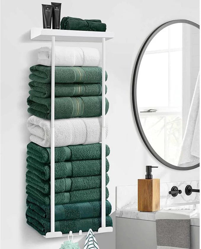 Fine Hommtina Bathroom Towel Storage Black Towel Holder Bathroom Decor Aesthetic Environmentally Friendly