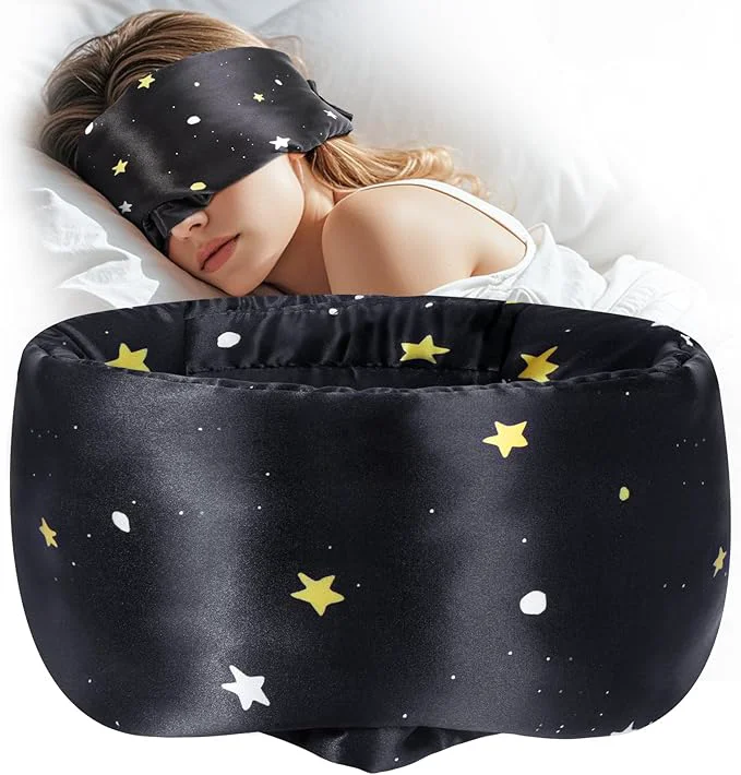 Authentic MUSICOZY Silk Sleep Mask for Women Men Ultra-Soft Mulberry Silk Eye Mask Green