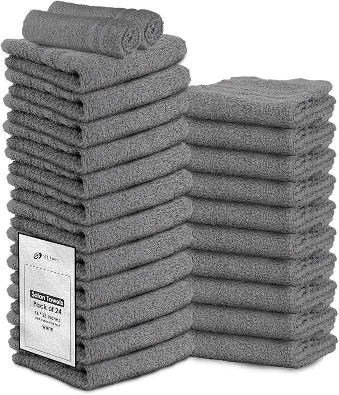 Reliable Hand Towels Grey Economy Salon Towels Premium Material