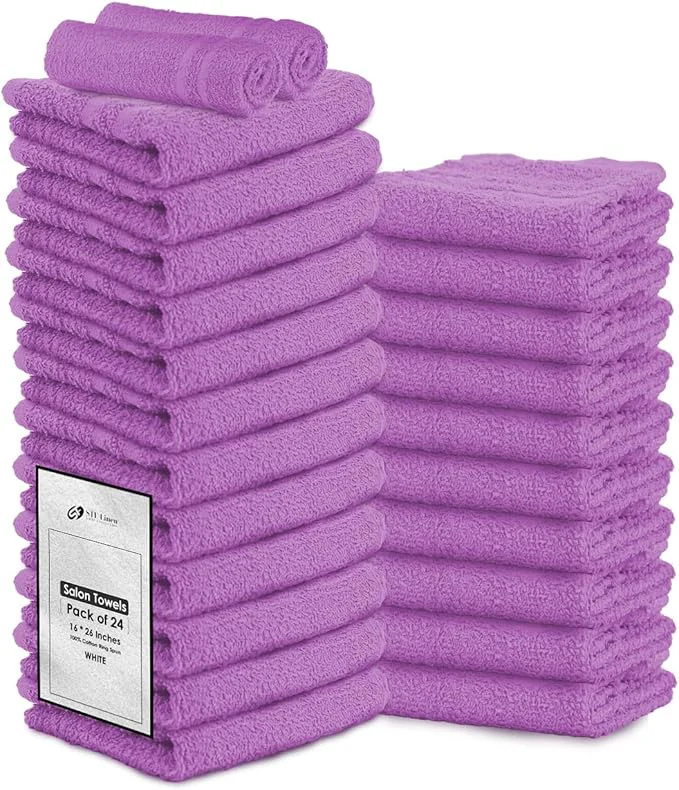Genuine Hand Towels Purple Economy Salon Towels Convenient