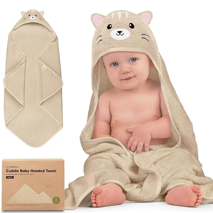 Flexible KeaBabies Hooded Baby Towel for Newborn Fine Crafted