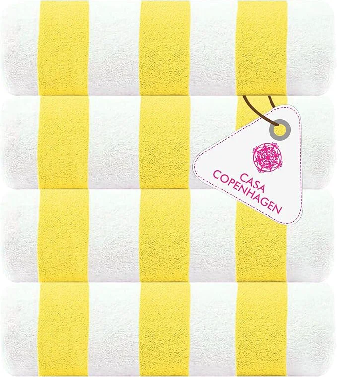 Top-Quality CASA COPENHAGEN Cabana Beach Towel Designed in Denmark Rough and Tough Efficient