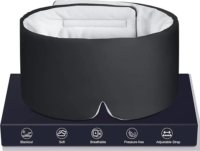 Modern LOVE EYE Dual Side Sleep Mask Ice Silk Eye Sleeping Mask Blindfold Flexible