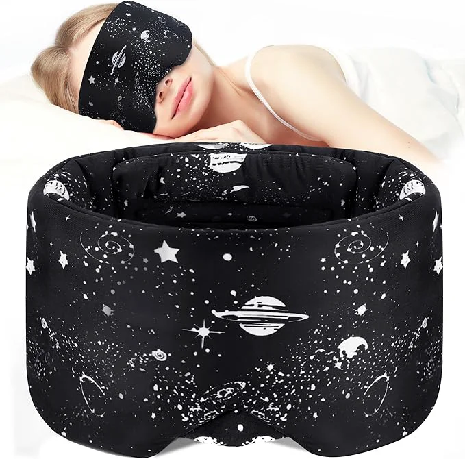 Enhanced LOVE EYE Dual Side Sleep Mask Ice Silk Eye Sleeping Mask Blindfold Fine Crafted