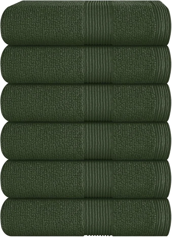 First-Class Belizzi Home Ultra Soft 6-Piece Hand Towel Set 16×28- Ringspun Cotton Convenient