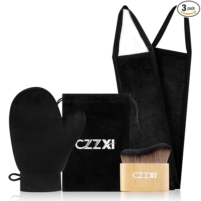 Exclusive CZZXI Tanning Mitt Body Brush Back Tanner Applicator Kit – Self-Tan Top-Quality
