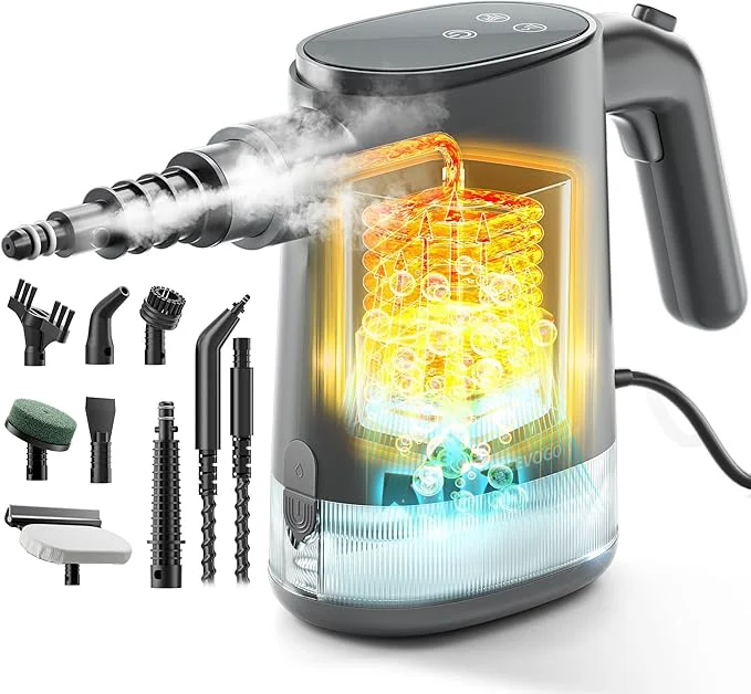 Versatile Handheld Steam Cleaner for Home 15s Instant Heat Pressurized Steam Cleaner Consistent