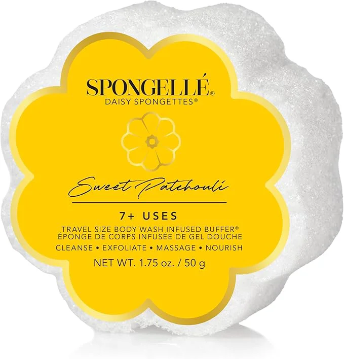 Smart Spongellé Sweet Patchouli Daisy Spongette Bath Sponge Built-in Body Wash Advanced