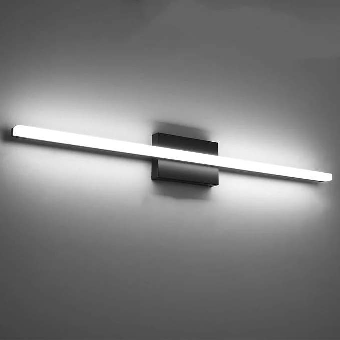 Top-Quality Combuh LED Bathroom Vanity Light Bar 36 Inch 20W Black IP44 Over Mirror High-End