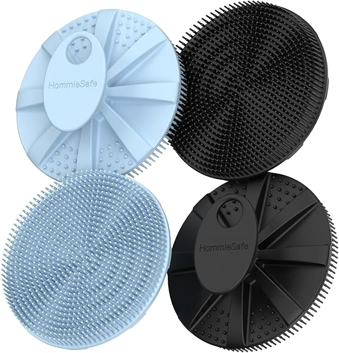 Flexible Soft Silicone Shower Brush Body Wash Bath Exfoliating Skin Massage Scrubber Authentic