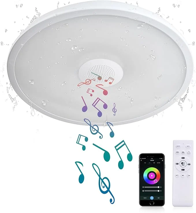 Enhanced Smart Waterproof LED Flush Mount Ceiling Light Fixture 11 inch 18W Clean