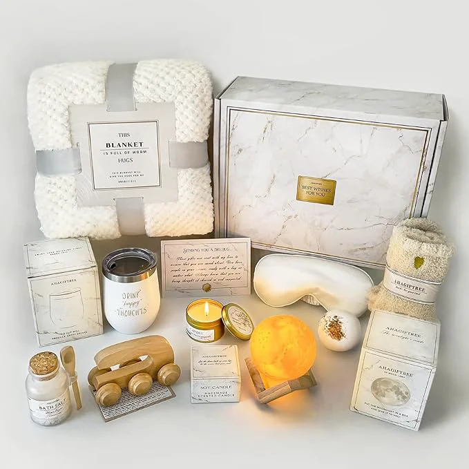 Fashionable AHAGIFTREE Gift Baskets for Women Get Well Soon After Surgery Think of You Recyclable