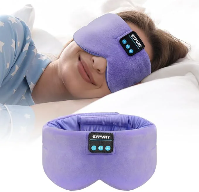 Functional Sleep Mask Bluetooth 5.4 Headphones Soft Wireless Headband Eye Mask Blackout Advanced