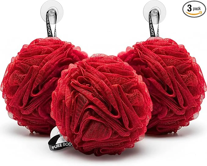 Luxury Large Bath Sponge Pack of 3 – Soft 70G Mesh Loofahs Fashionable