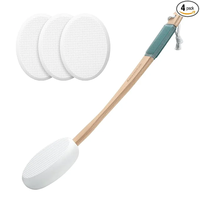 Soft AmazerBath Lotion Applicator for Back 4 Pads Secure
