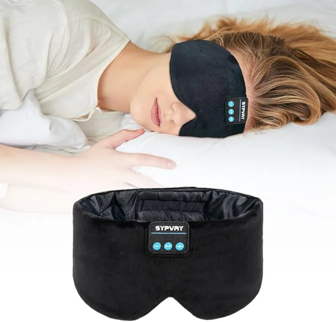 Dependable Sleep Mask Bluetooth 5.4 Headphones Soft Wireless Headband Eye Mask Blackout Artisan
