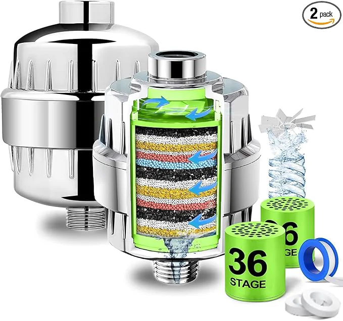 Elegant 2 Pcs Shower Filter 36 Stage Shower Head Filter Crafted