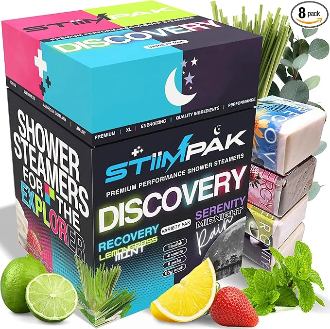 Solid Shower Steamers Variety Pack XXL 80g Extra Strength Aromatherapy Authentic