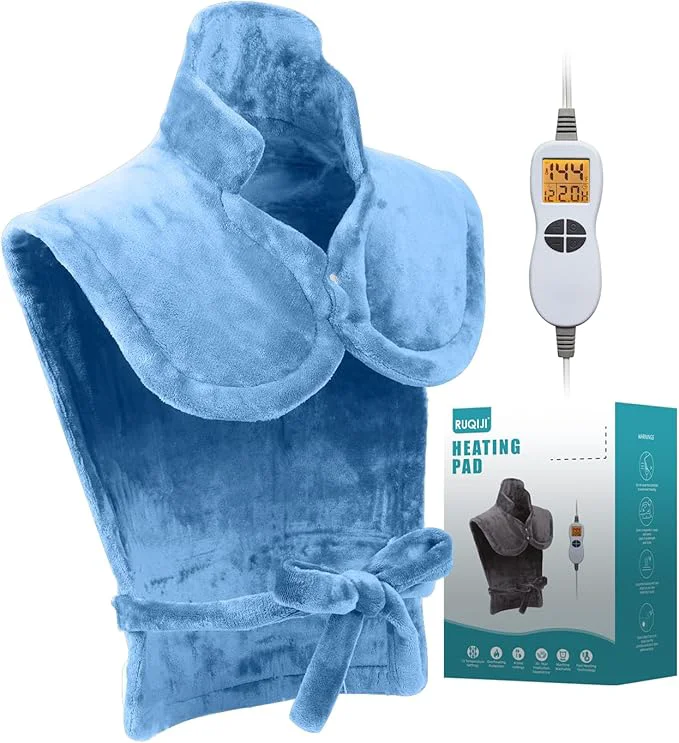 Effective 26 x 35 Flannel Neck Shoulder Back Heating Pad Safe