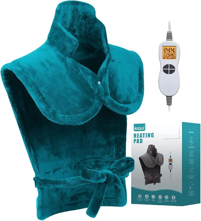 Genuine Ruqiji 26 x 35 Neck Shoulder Back Heating Pad with12 Temperature Settings Elegant