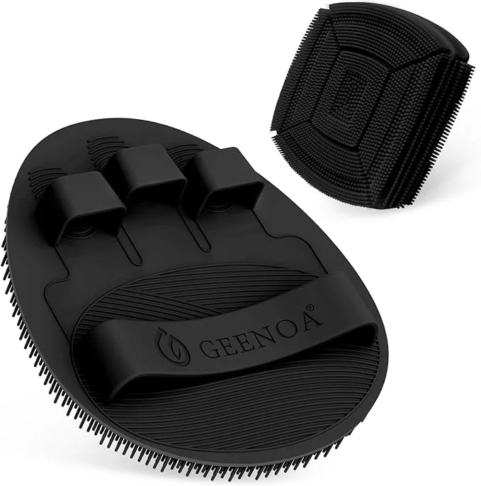 Quality Silicone Body Face Scrubber Set 360° Anti-Slip Hand-fit Silicone Shower Smooth