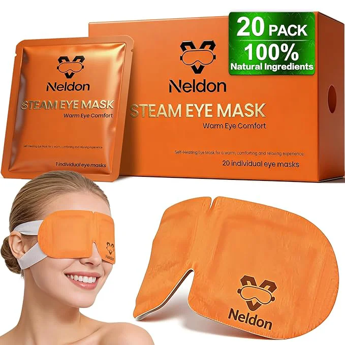 Traditional Neldon 20 Pack Steam Eye Mask Disposable Self Heating Heated Warm Compress Crafted