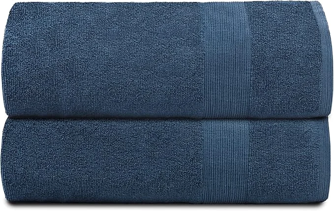 Certified Belizzi Home Premium Cotton Oversized 2 Pack Bath Sheet 35×70- Pure Cotton Original