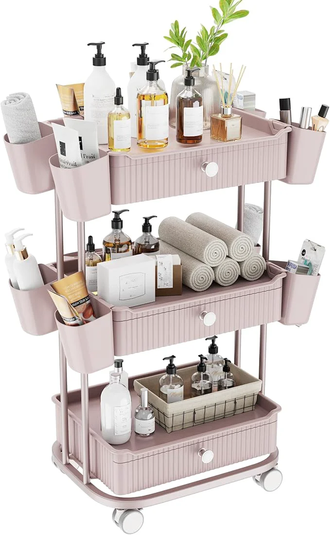 Comfortable 3 Tier Drawer Shelf Beauty Cart Exceptional