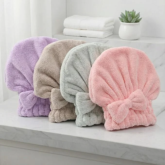Artisan Microfiber Hair Drying Cap Super Absorbent Hair Turban Casual